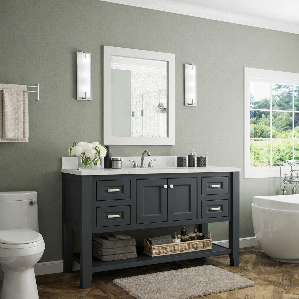 54-inch Trenton Furniture Vanity Bathroom Cabinet