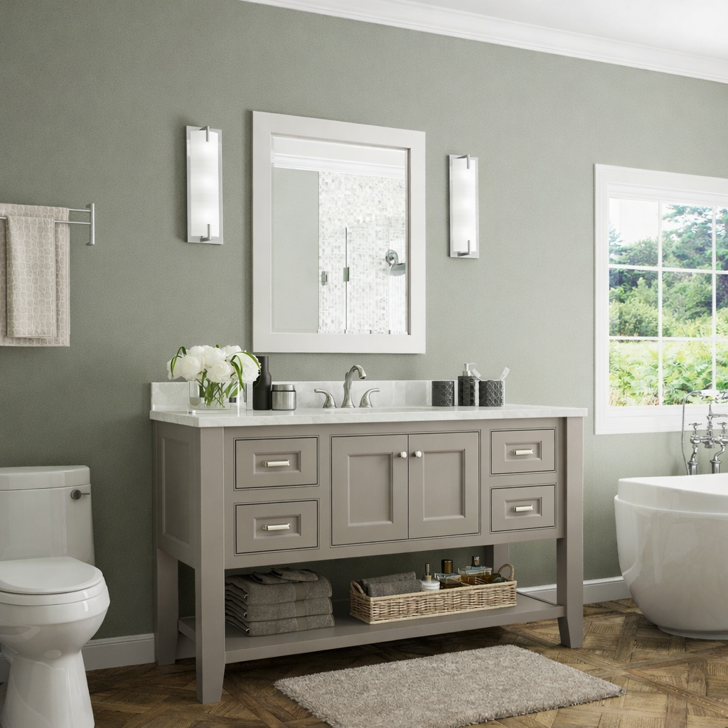 54-inch Trenton Furniture Vanity Bathroom Cabinet