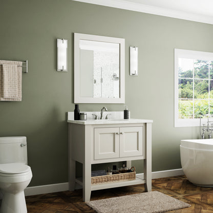 An image showing a Trenton single sink vanity cabinet. measuring 30 inches wide