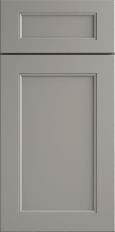 Gray cabinet door with a rectangular design