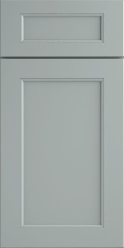 Gray cabinet door with a rectangular design